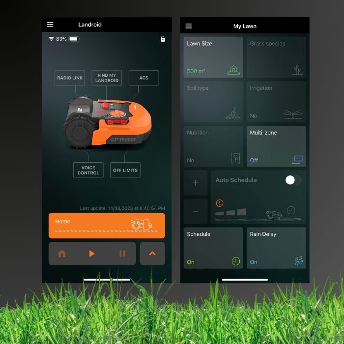 robot lawn mower app